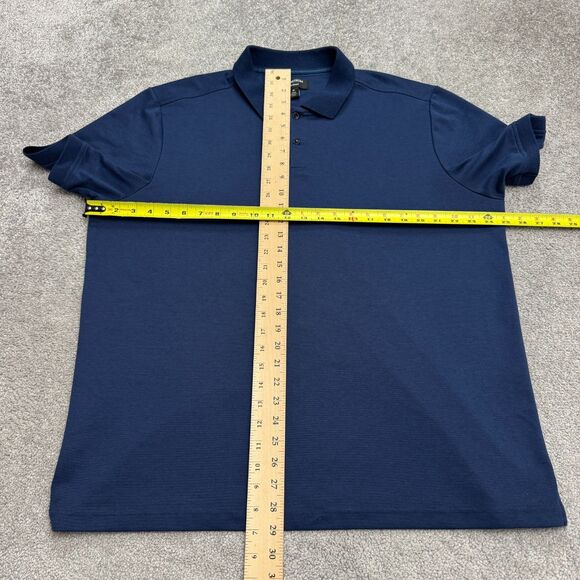 Nordstrom Tech-Smart Performance Polo Shirt Mens XL Navy Blue Short Sleeve Golf - Picture 8 of 11